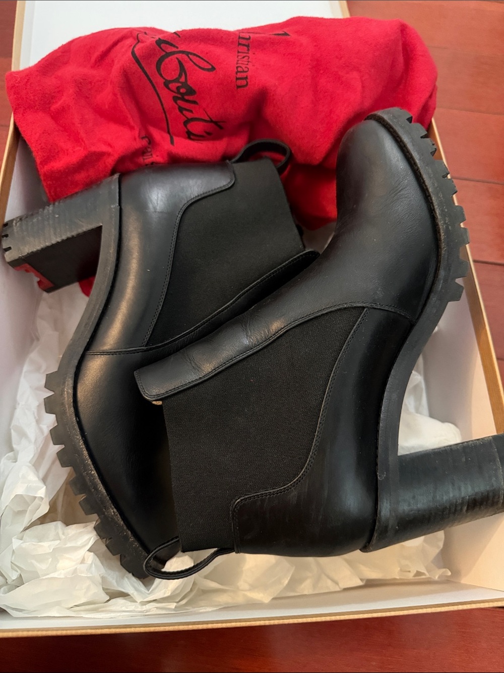 Christian Louboutin Black Marchacroche 70 calf